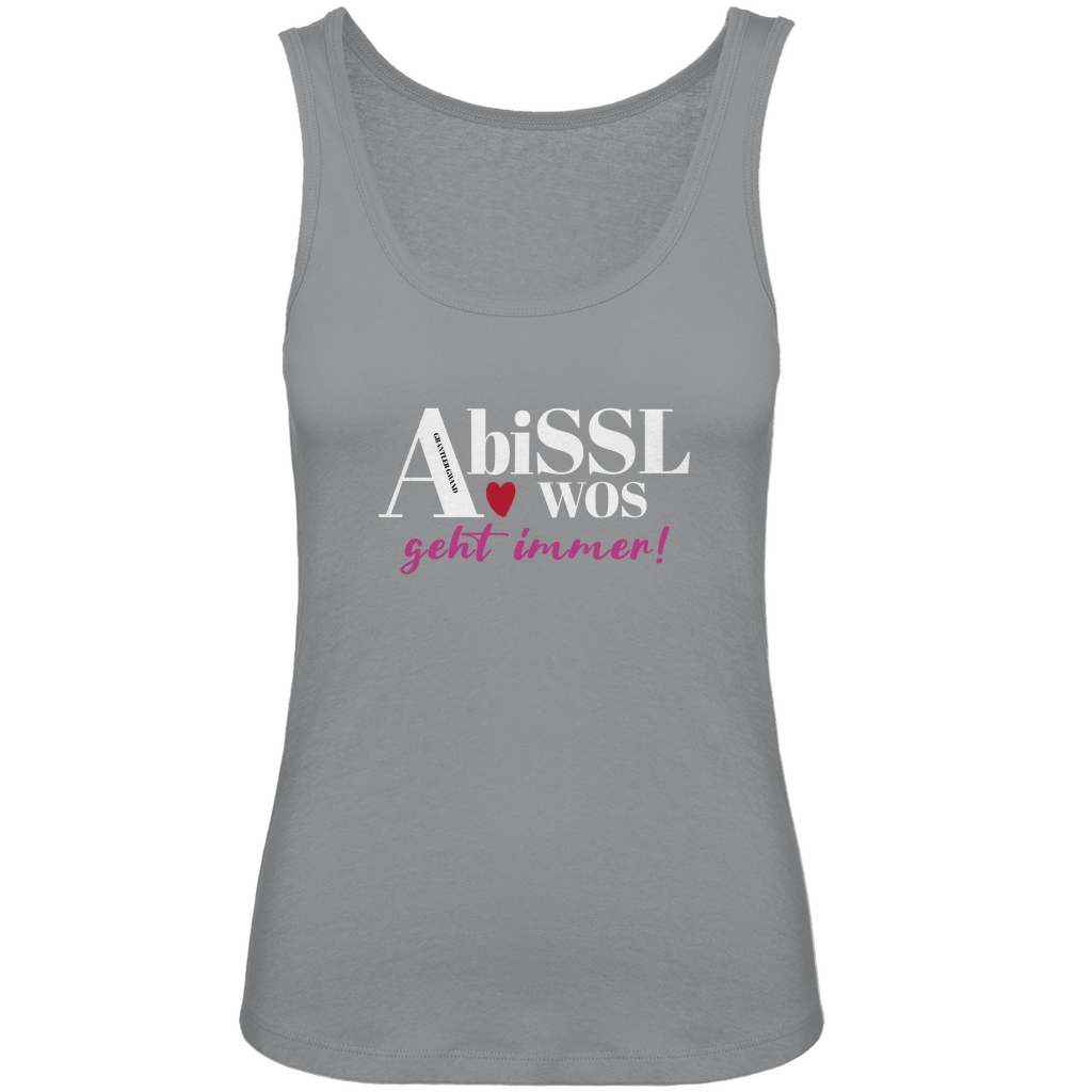 Bayerisches Damen Premium Organic Tank Top A bissl wos geht immer - pink - Grantler Gwand