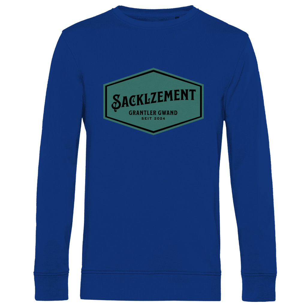 bayerisches Herren Premium Bio Sweatshirt Sacklzement - Grün - Grantler Gwand