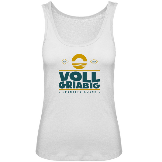 Bayerisches Damen Premium Organic Tank Top Voll Griabig - Grün - Grantler Gwand
