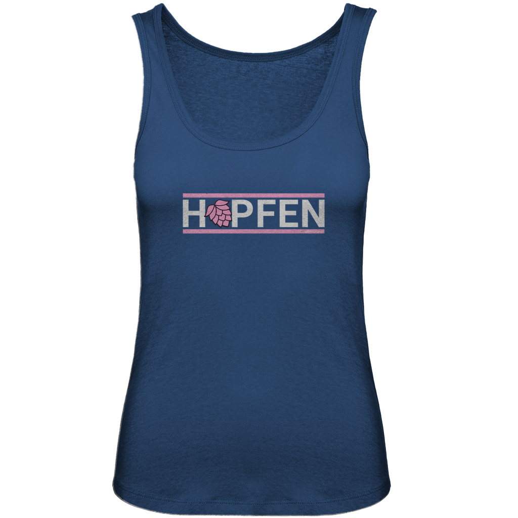 Bayerisches Damen Premium Organic Tank Top Hopfen - rosa - Grantler Gwand