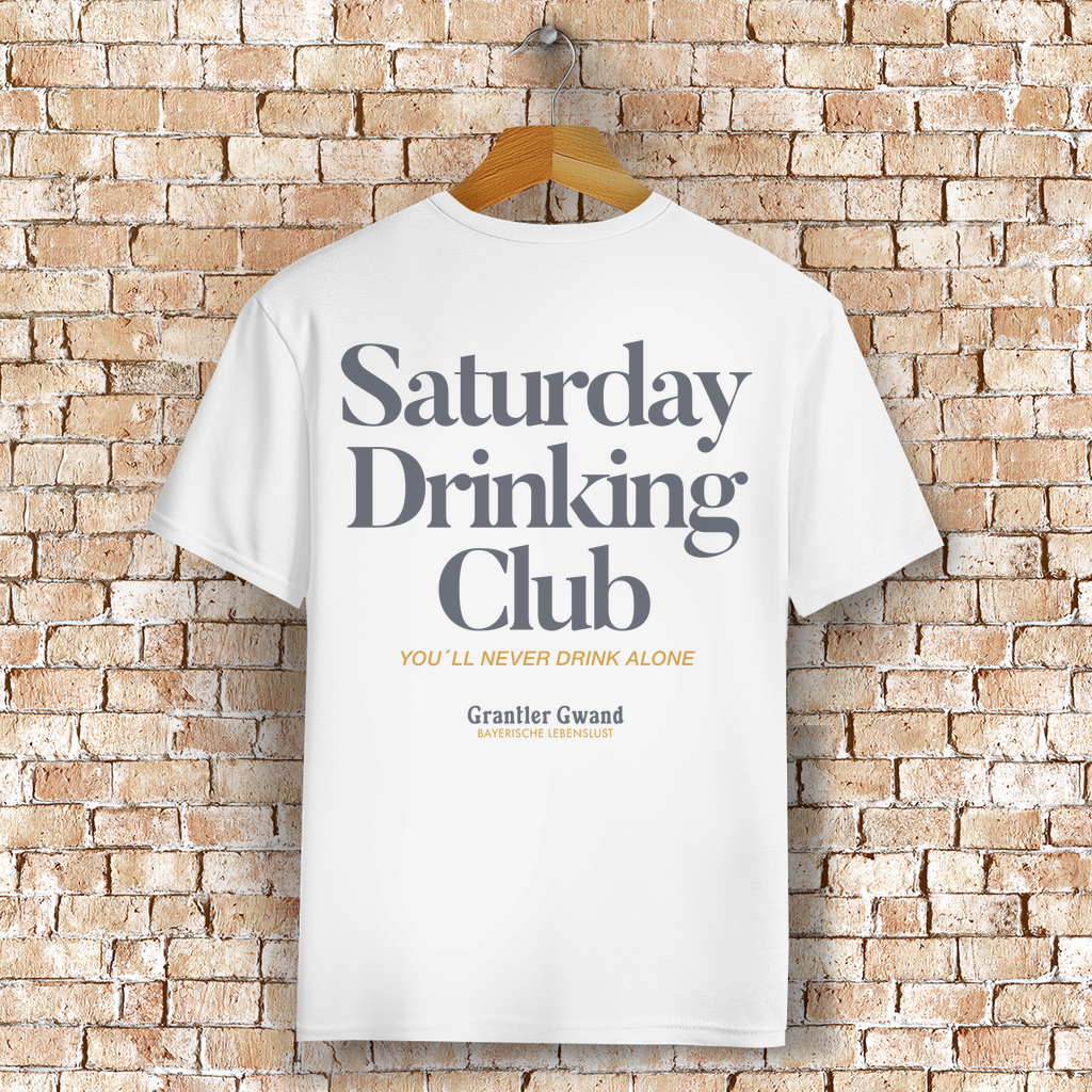 Bayerisches T-Shirt Unisex - Saturday Drinking Grau - Grantler Gwand