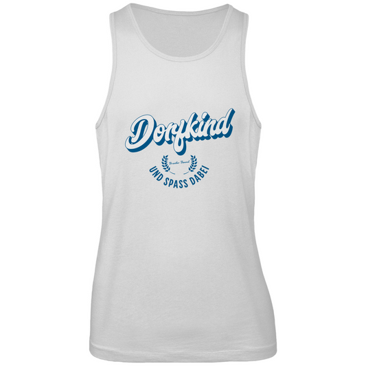 Bayerisches Herren Premium Tank Top Dorfkind und Spaß dabei - blau - Grantler Gwand