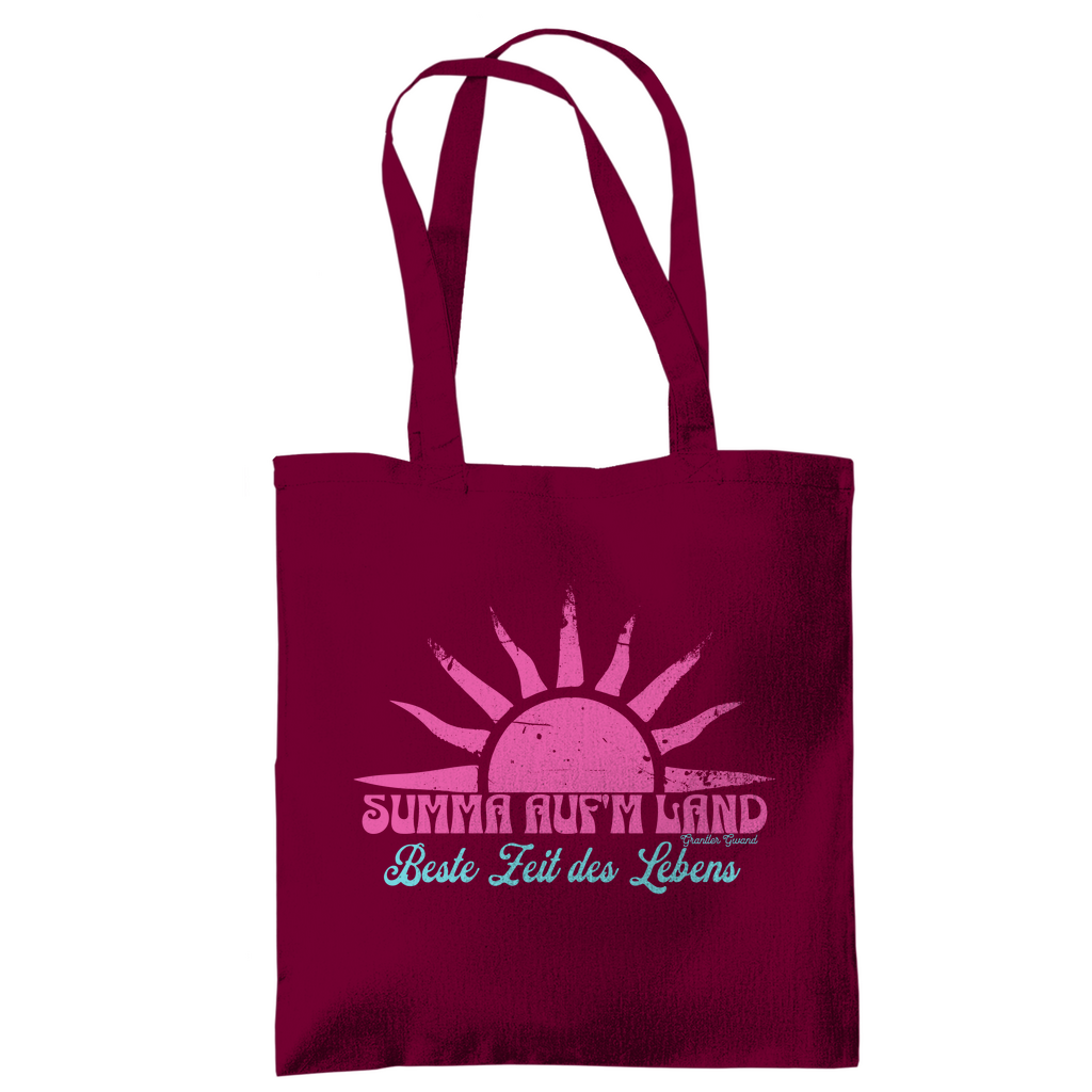 Bayerische Tragetasche - Summa auf´m Land - pink/mint - Grantler Gwand