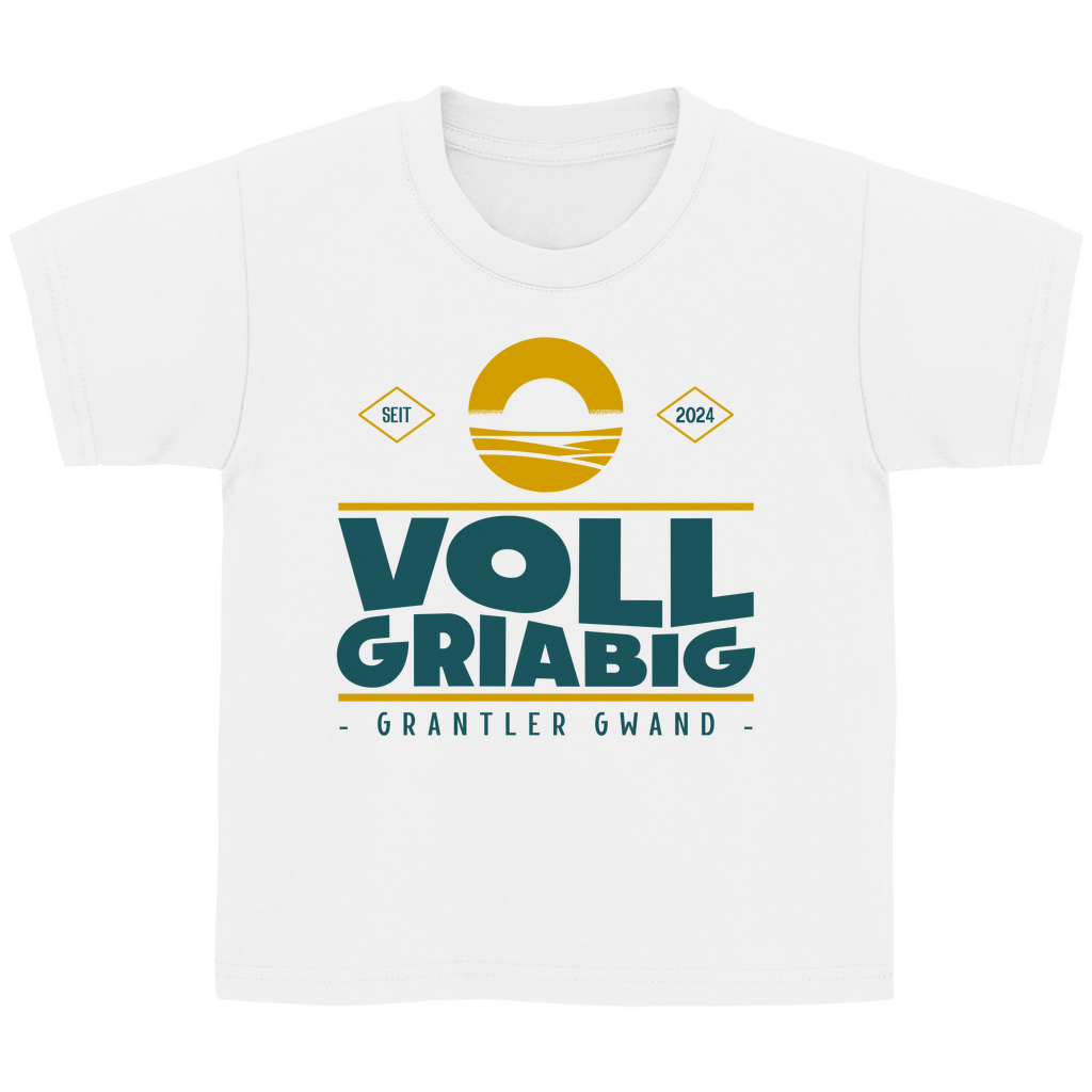 Bayerisches Kinder T-Shirt - Voll Griabig - Grün - Grantler Gwand