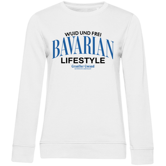 Bayerisches Damen Premium Bio Sweatshirt Bavarian Lifestyle - schwarz - Grantler Gwand