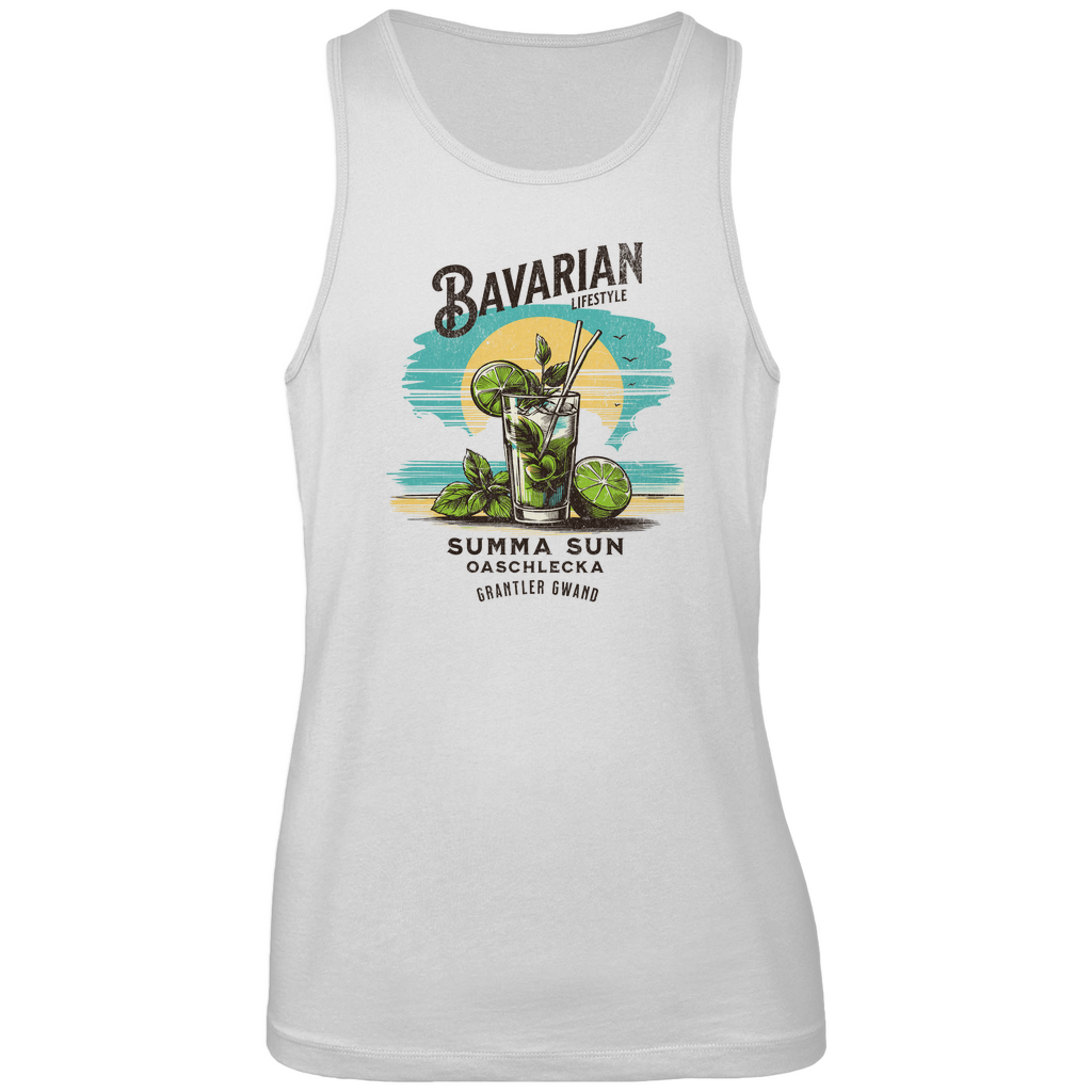 Bayerisches Herren Premium Tank Top Bavarian Lifestyle - Summa, Sun, Oaschlecka - Grantler Gwand