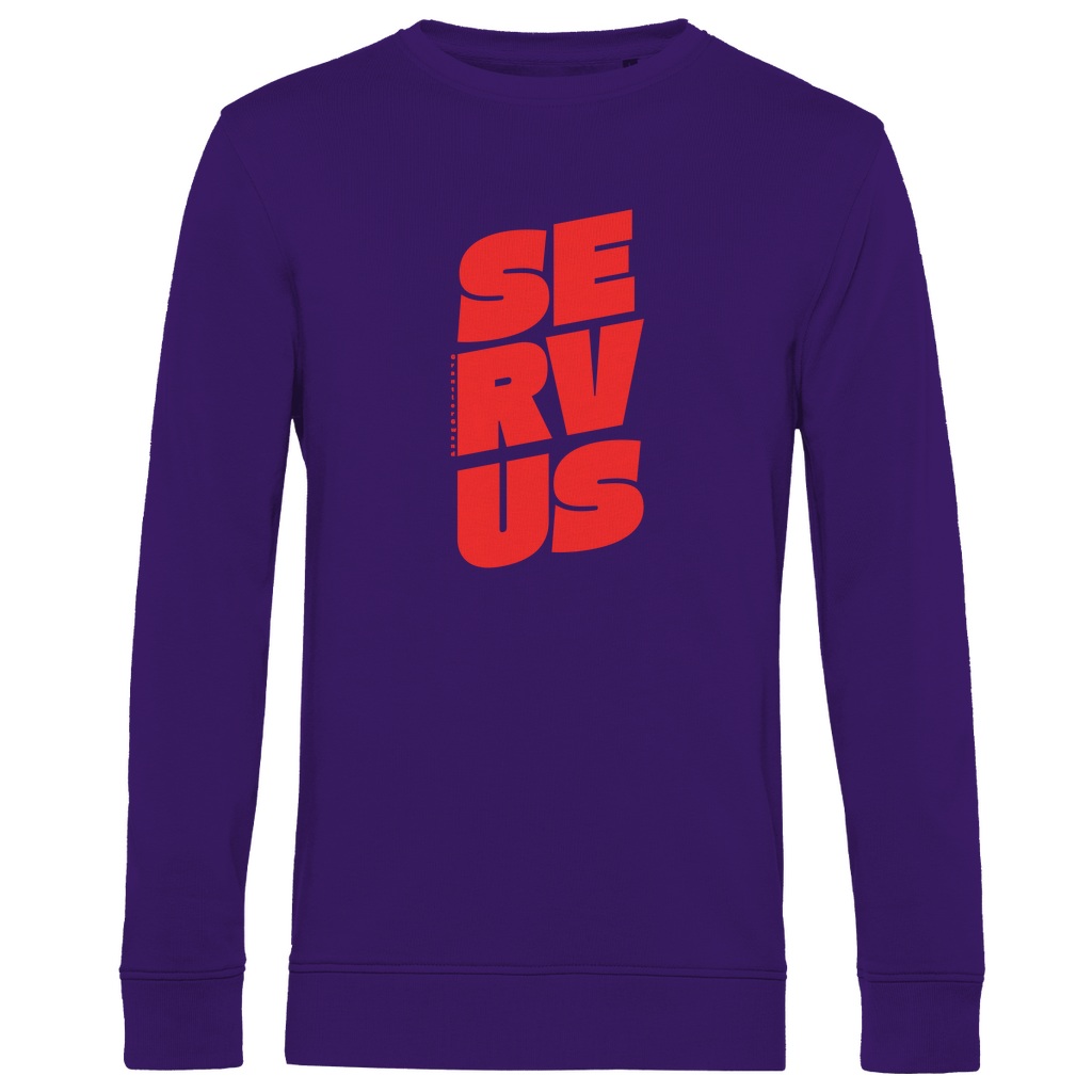 Herren Premium Bio Sweatshirt Servus - rot