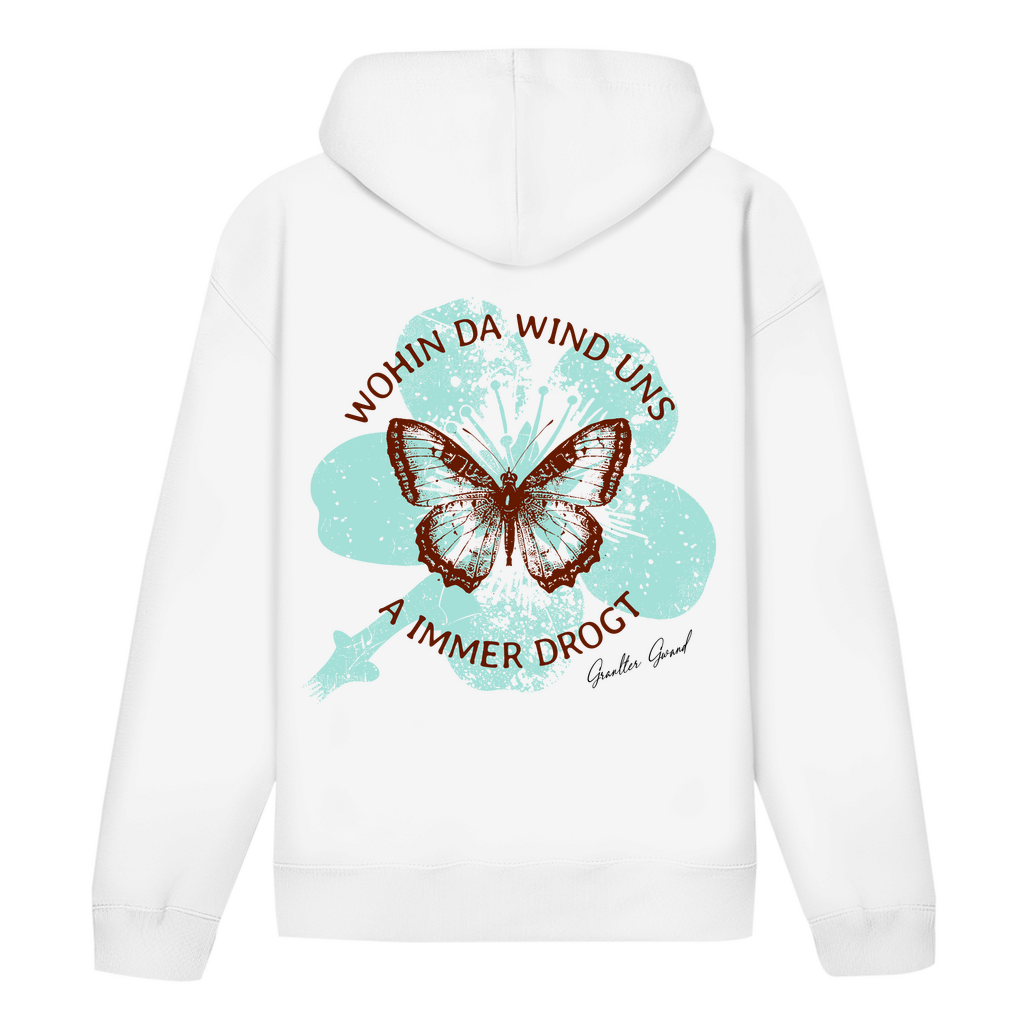 Bayerischer Damen Hoodie - Wohin da Wind uns a immer drogt - mint - Grantler Gwand