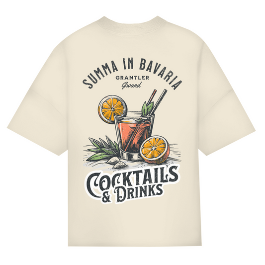 Bayerisches Oversize T-Shirt unisex - Summa in Bavaria - Cocktails & Drinks - Grantler Gwand
