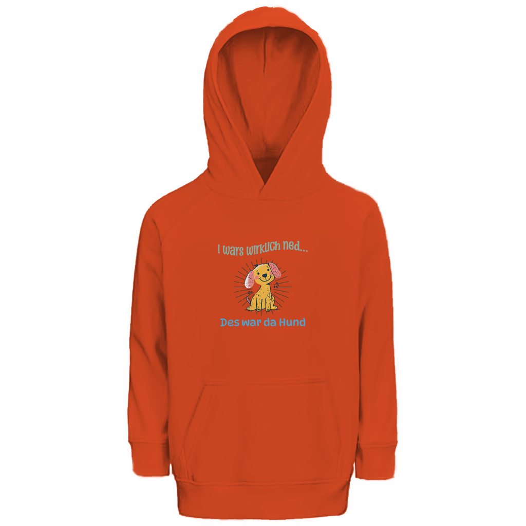 Bayerischer Kinder Premium Bio Hoodie I wars wirklich ned, des war da Hund - grün - Grantler Gwand