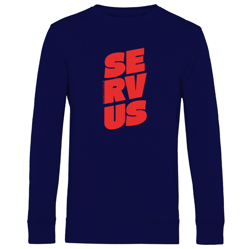 Herren Premium Bio Sweatshirt Servus - rot