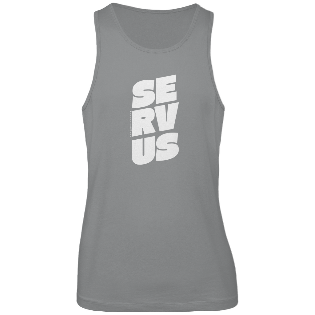 Bayerisches Herren Premium Tank Top Servus - weiß - Grantler Gwand