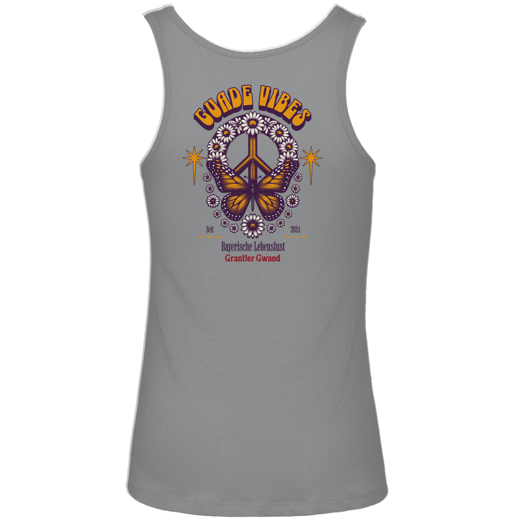Bayerisches Damen Premium Organic Tank Top - Guade Vibes - Rückendruck - Grantler Gwand