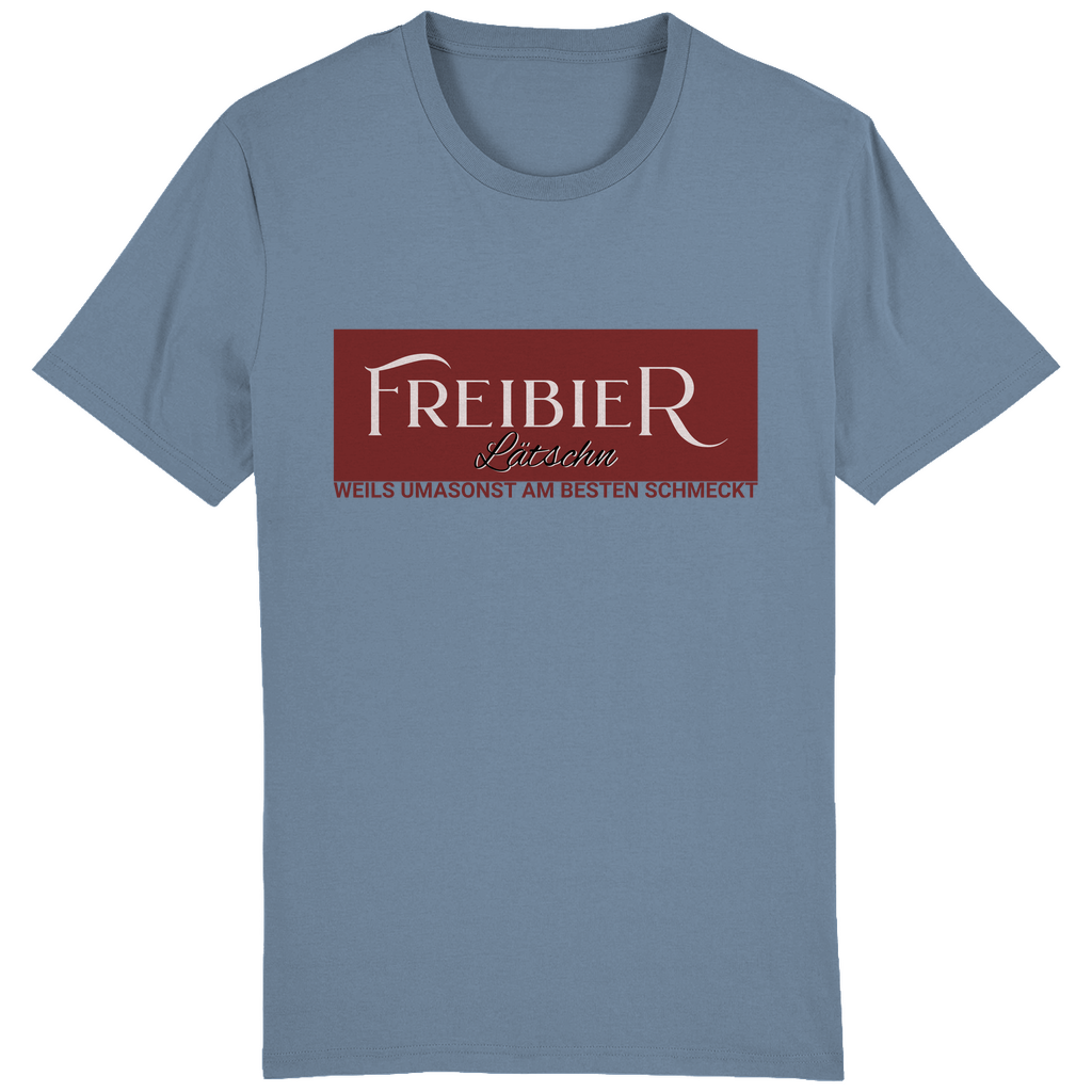Bayerisches Herren T-Shirt Freibierlätschn - rot - Grantler Gwand