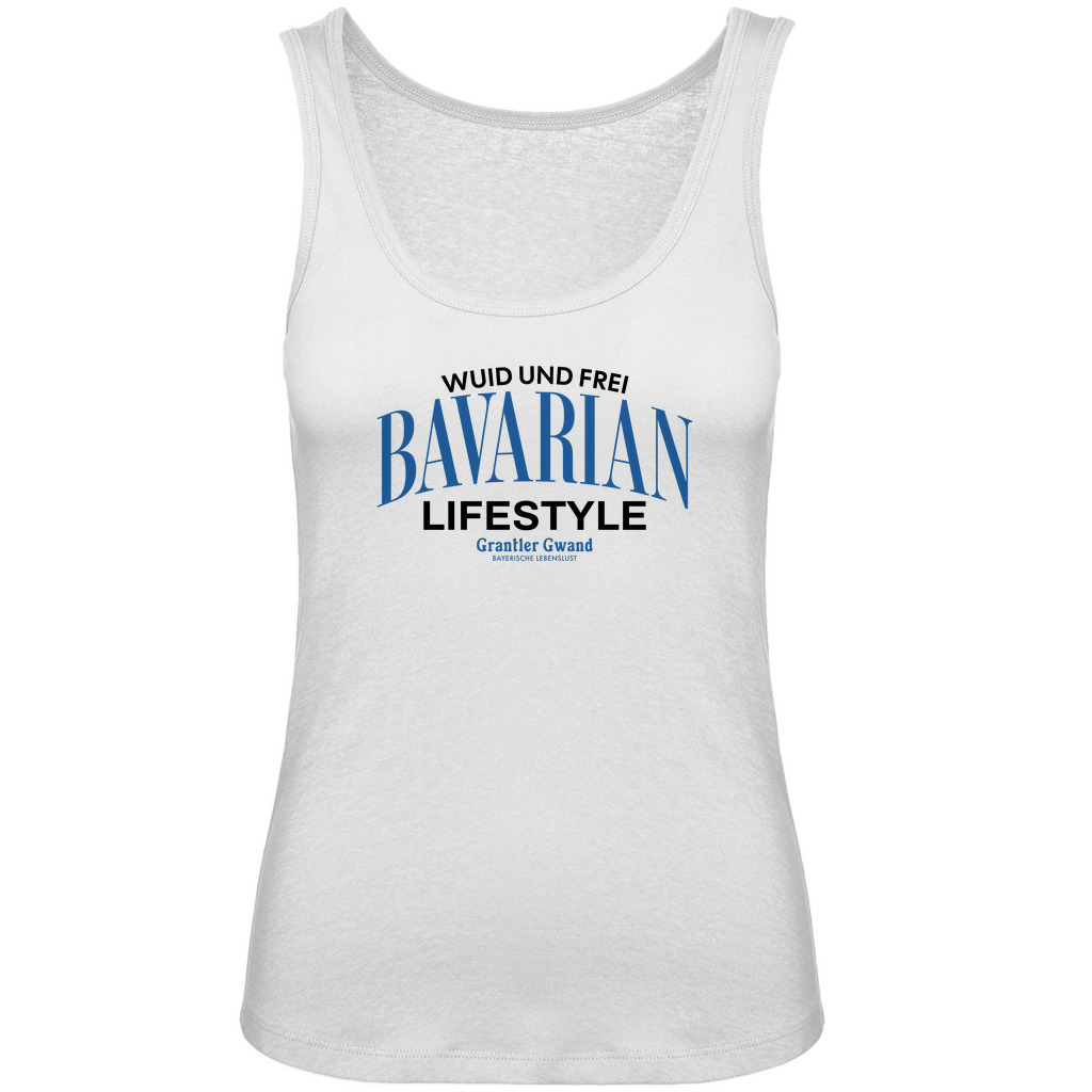 Bayerisches Damen Premium Organic Tank Top Bavarian Lifestyle - schwarz - Grantler Gwand