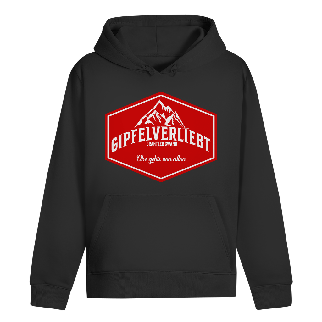 Bayerischer Hoodie Unisex - Gipfelverliebt Wappen- rot - Grantler Gwand