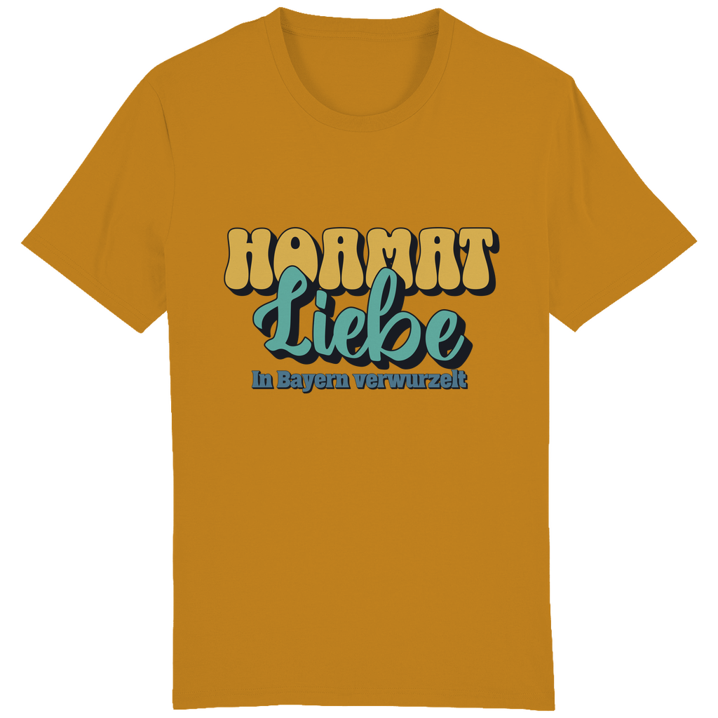 Bayerisches Herren T-Shirt Hoamat Liebe -gold/grün - Grantler Gwand