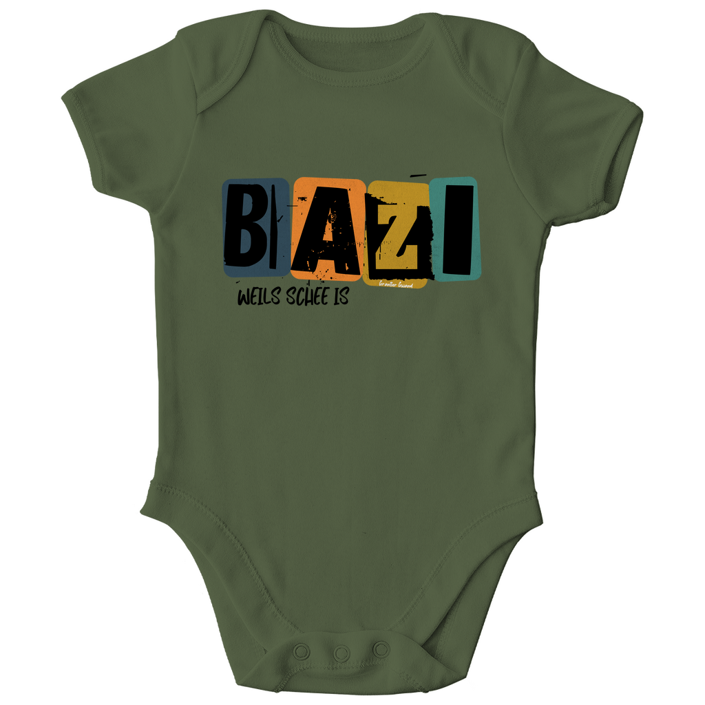 Bayerischer Bio Baby Body Bazi, weils schee is - Grantler Gwand