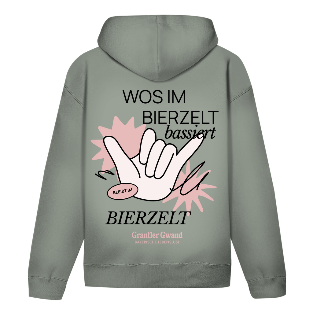 Bayerischer Hoodie Unisex - Wos im Bierzelt bassiert - Grantler Gwand