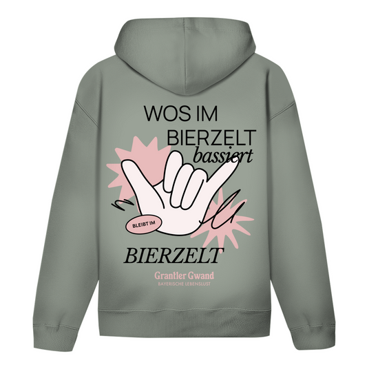 Bayerischer Hoodie Unisex - Wos im Bierzelt bassiert - Grantler Gwand