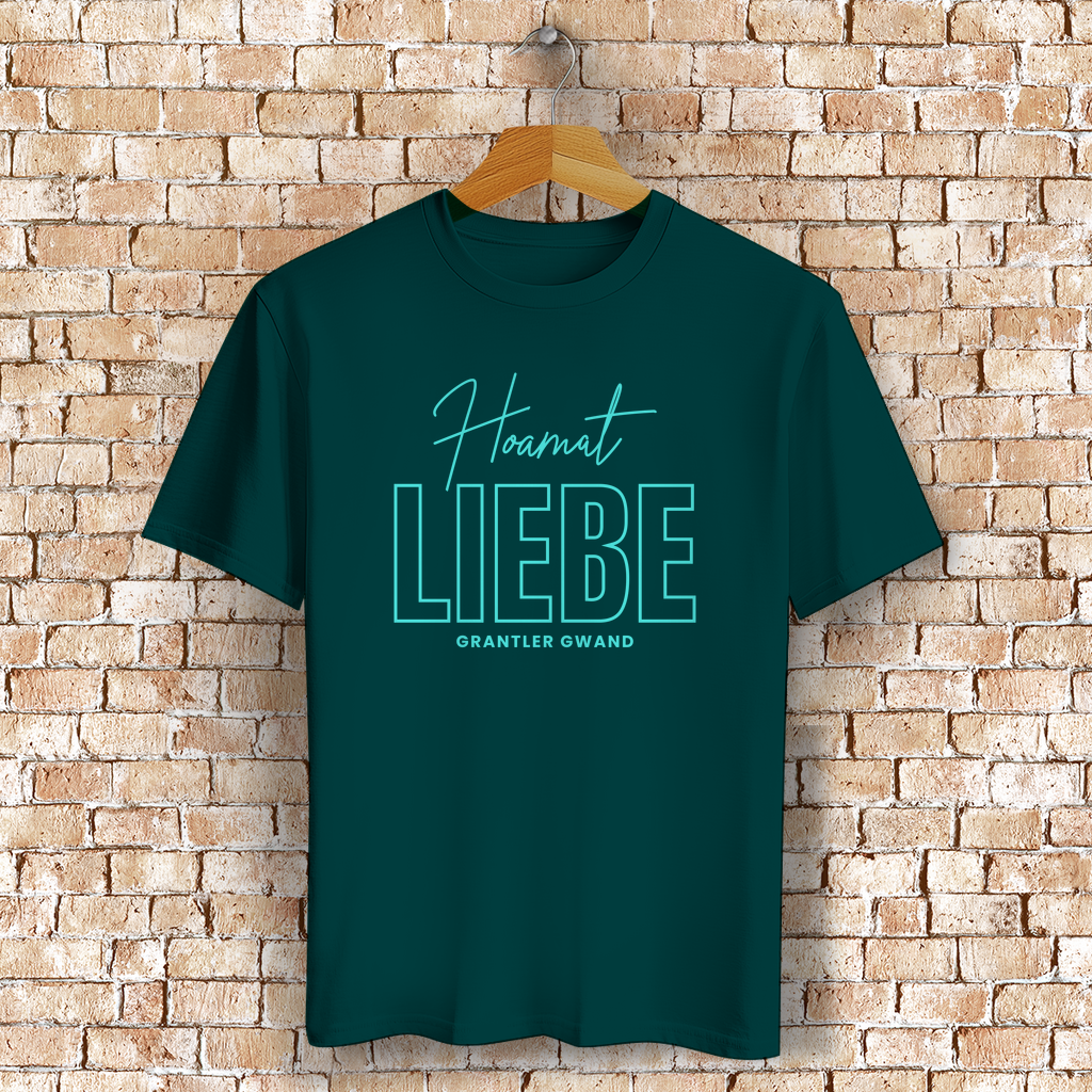Bayerisches T-Shirt Unisex - Hoamat Liebe - Grantler Gwand