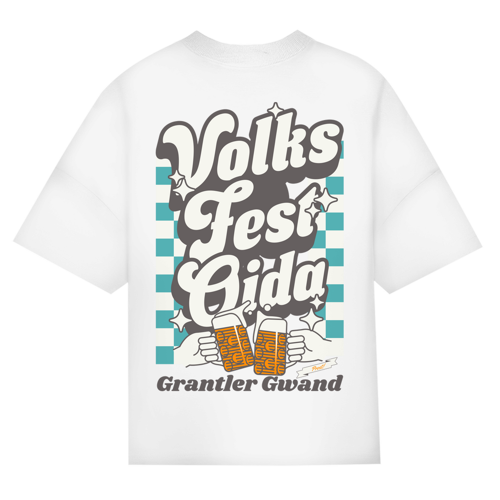 Bayerisches Oversize T-Shirt unisex - Volksfest Oida - Grün - Grantler Gwand