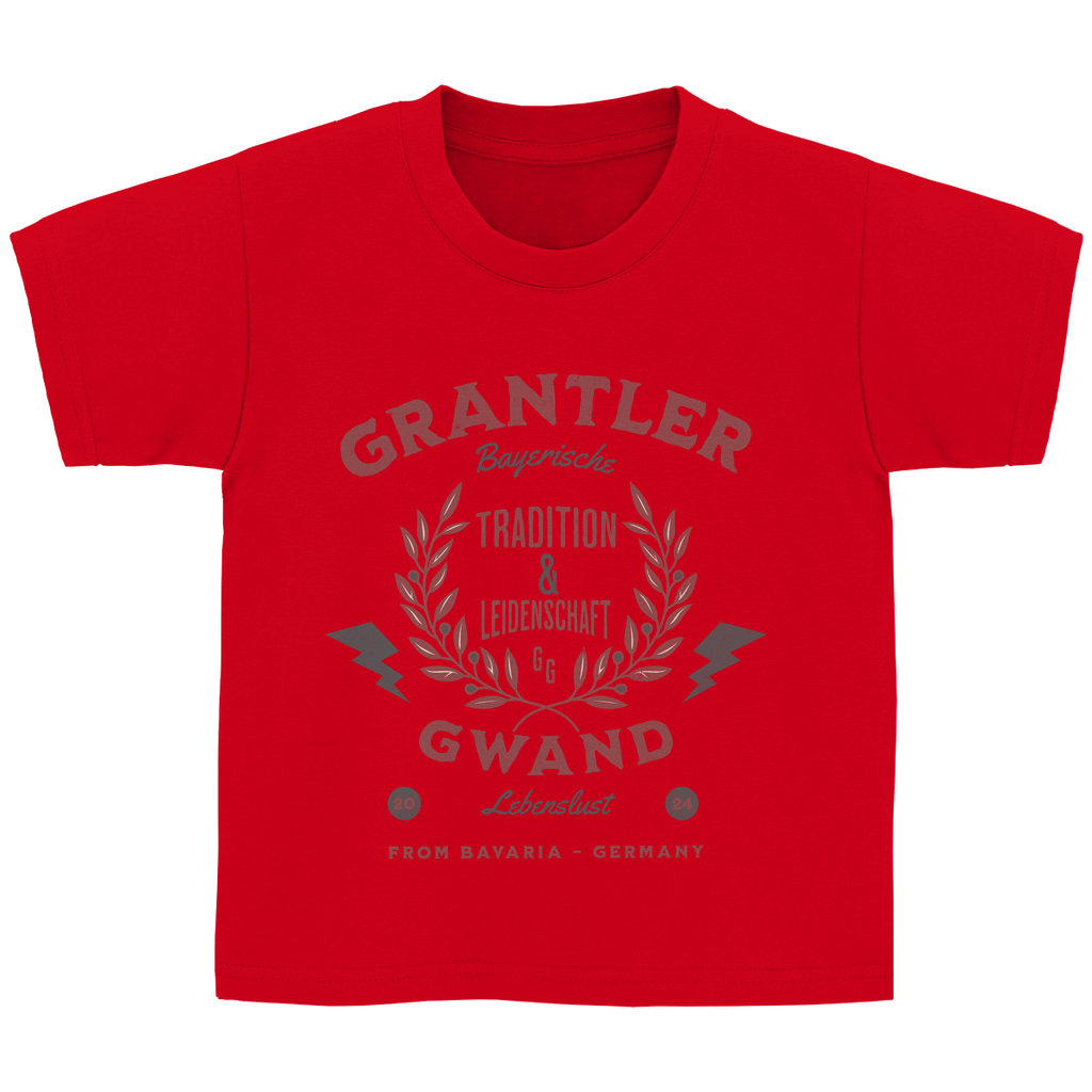 Bayerisches Kinder T-Shirt - Tradition & Leidenschaft Rot - Grantler Gwand