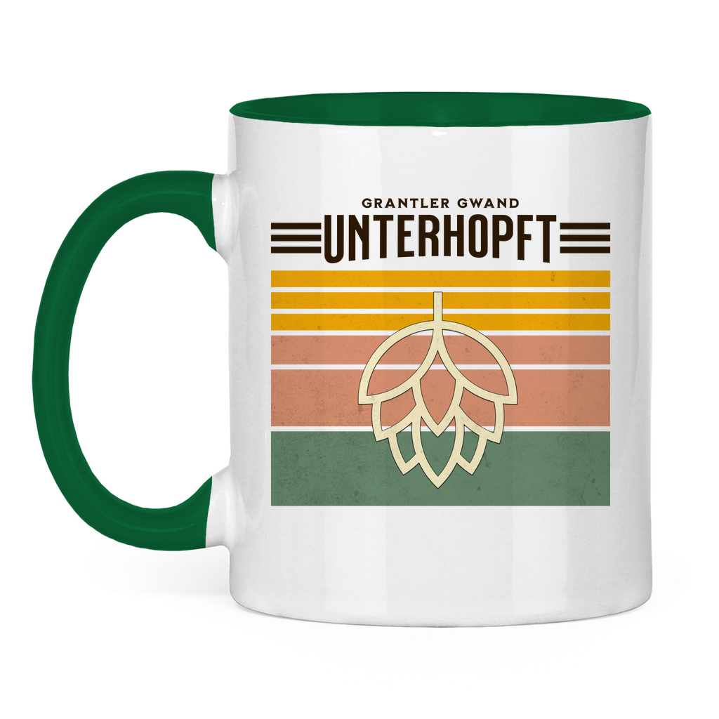 Tasse zweifarbig Unterhopft - schwarz