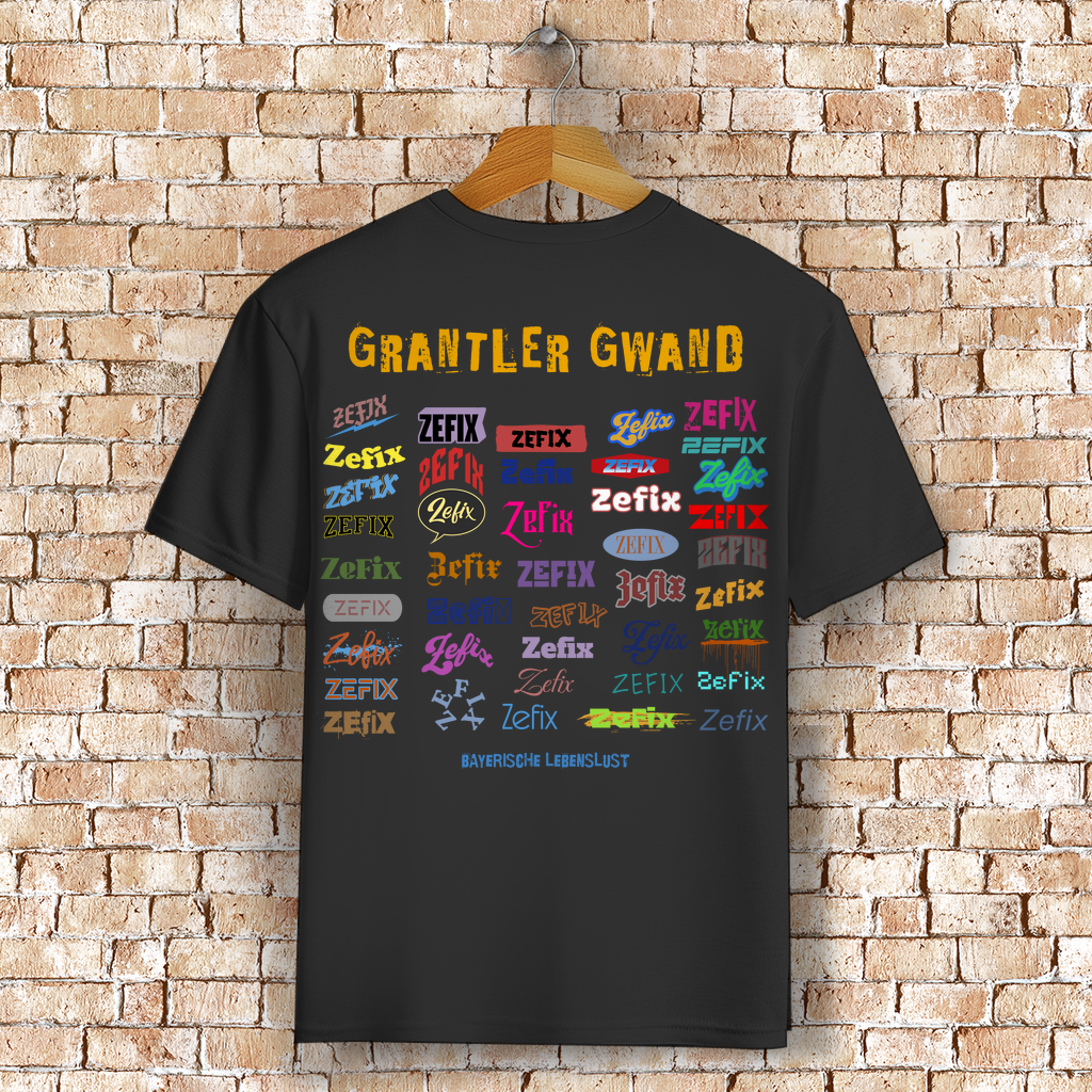 Bayerisches T-Shirt Unisex - Zefix - Grantler Gwand