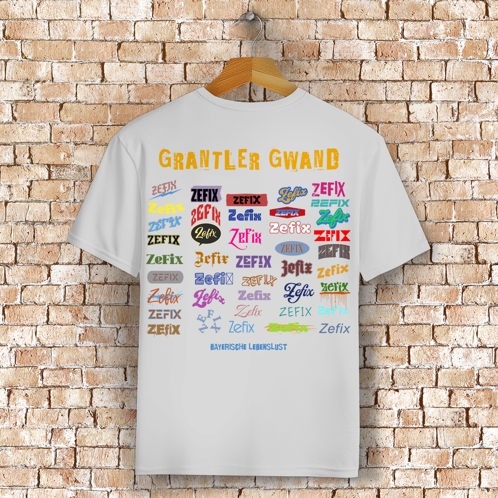Bayerisches T-Shirt Unisex - Zefix - Grantler Gwand