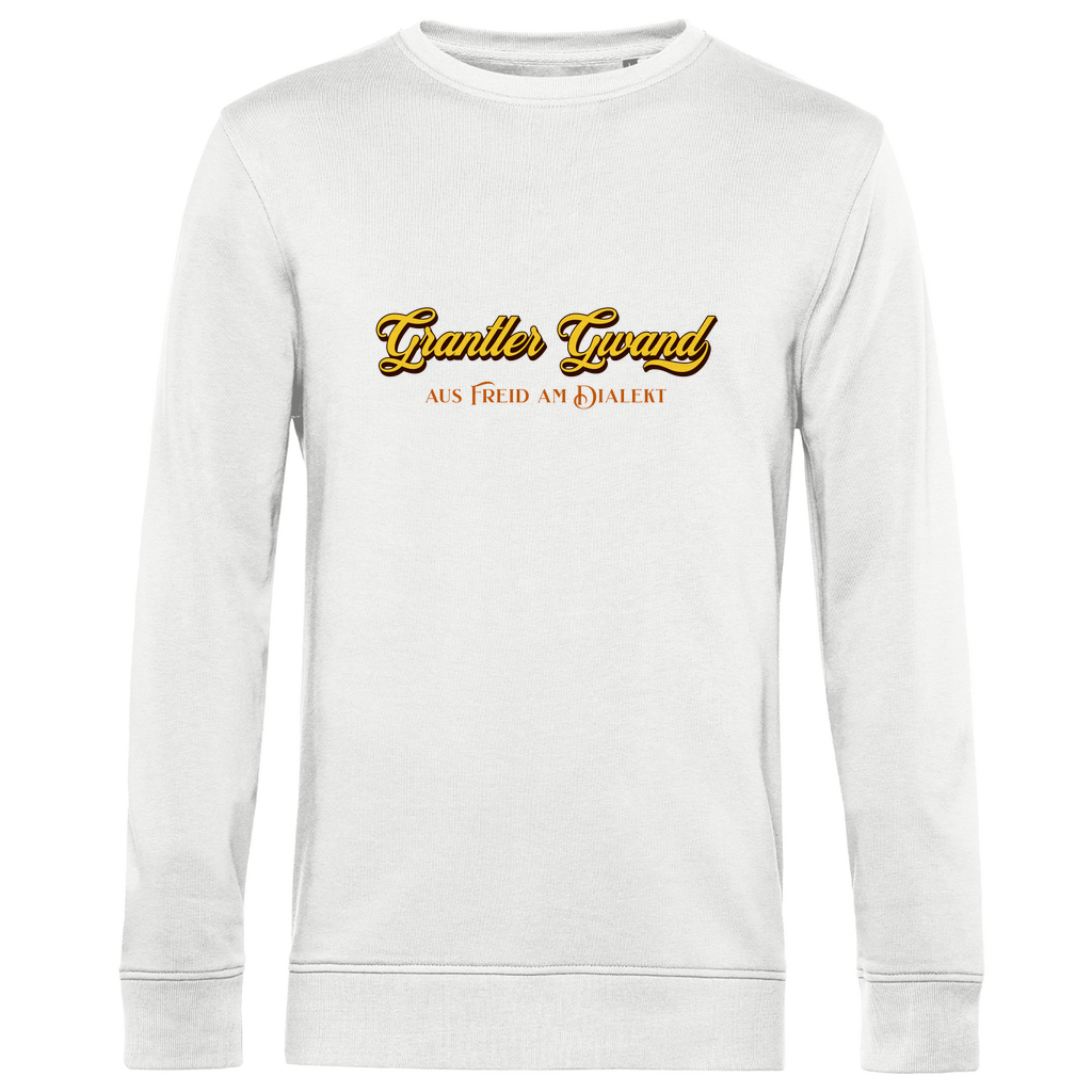 Bayerisches Herren Premium Bio Sweatshirt Grantler Gwand - aus freid am Dialekt - gold - Grantler Gwand