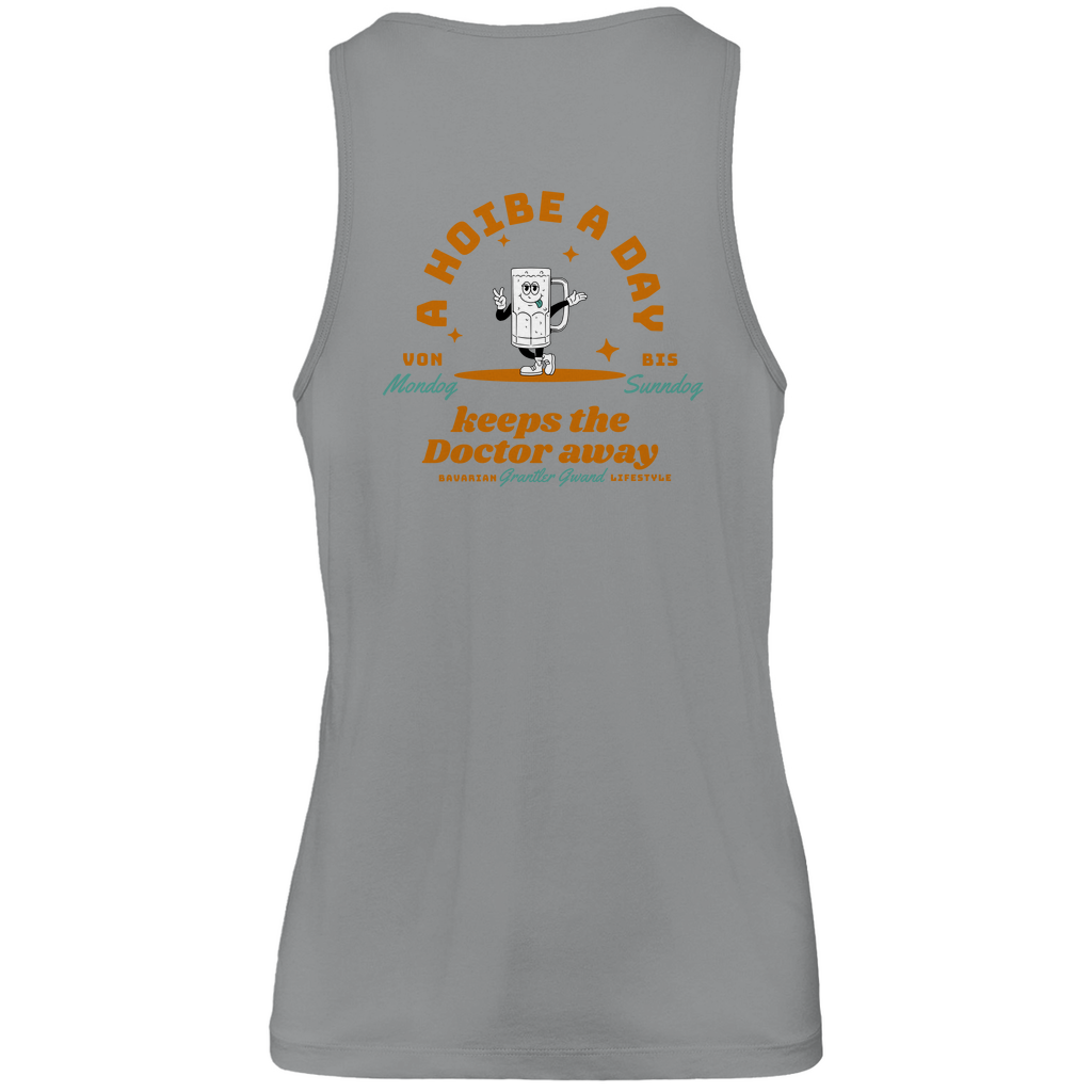 Bayerisches Herren Premium Tank Top - A Hoibe a day keeps the doctor away - Front- und Backprint - Grantler Gwand