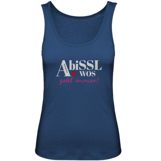Bayerisches Damen Premium Organic Tank Top A bissl wos geht immer - pink - Grantler Gwand