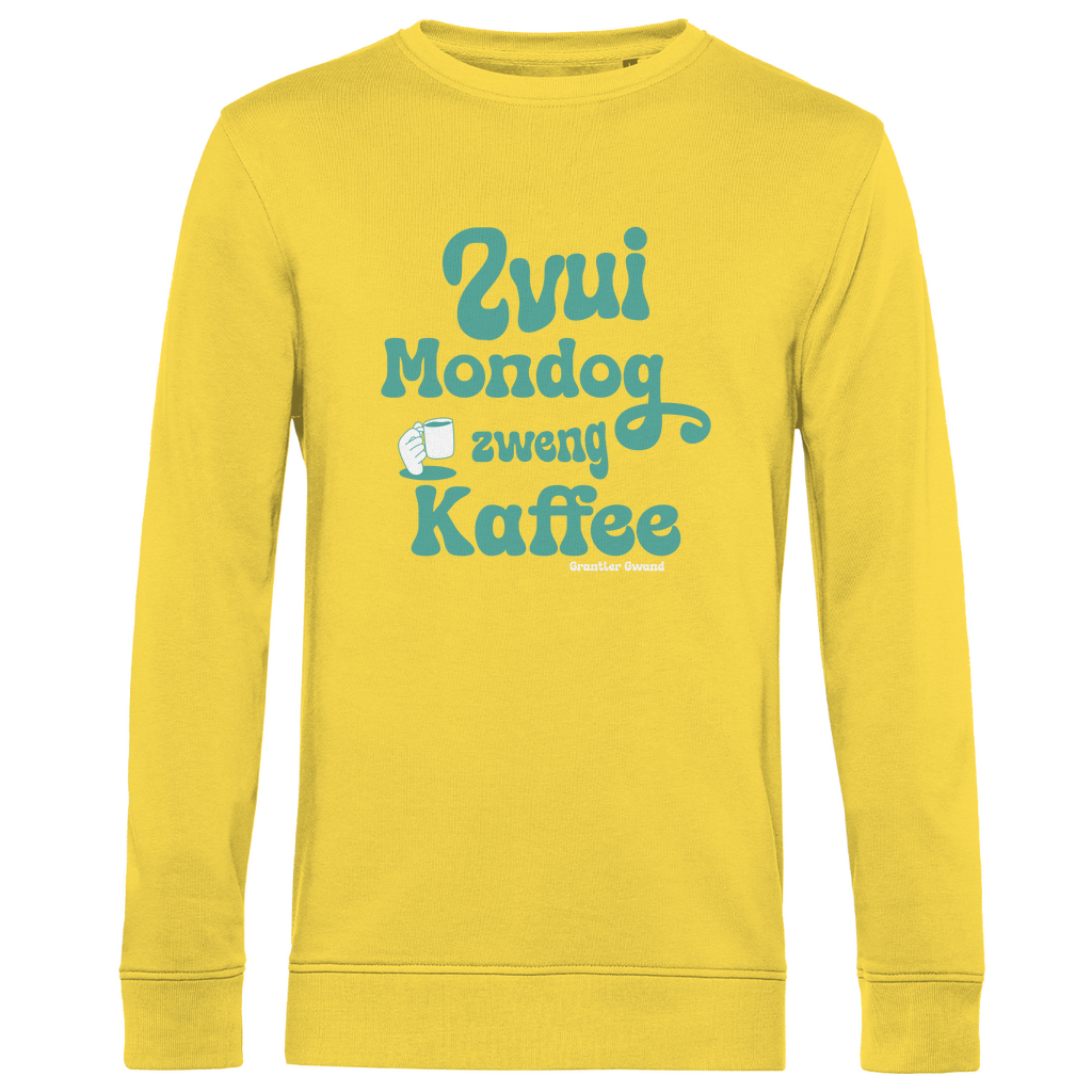 Herren Premium Bio Sweatshirt Zvui Mondog, zweng Kaffee - grün