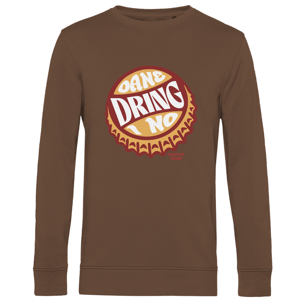 Herren Premium Bio Sweatshirt Oane dring i no - orange/rot