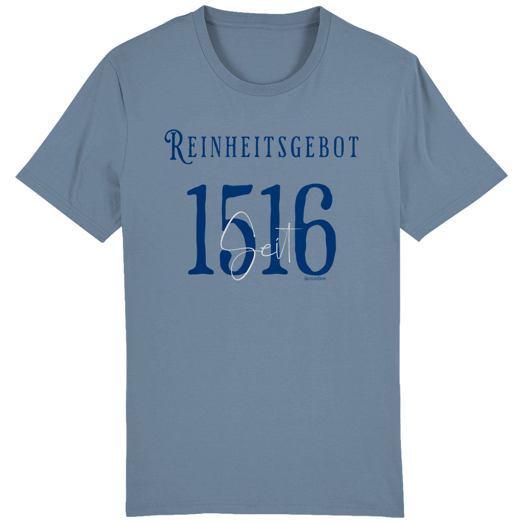 Bayerisches Herren T-Shirt Reinheitsgebot seit 1516 - blau/weiß - Grantler Gwand