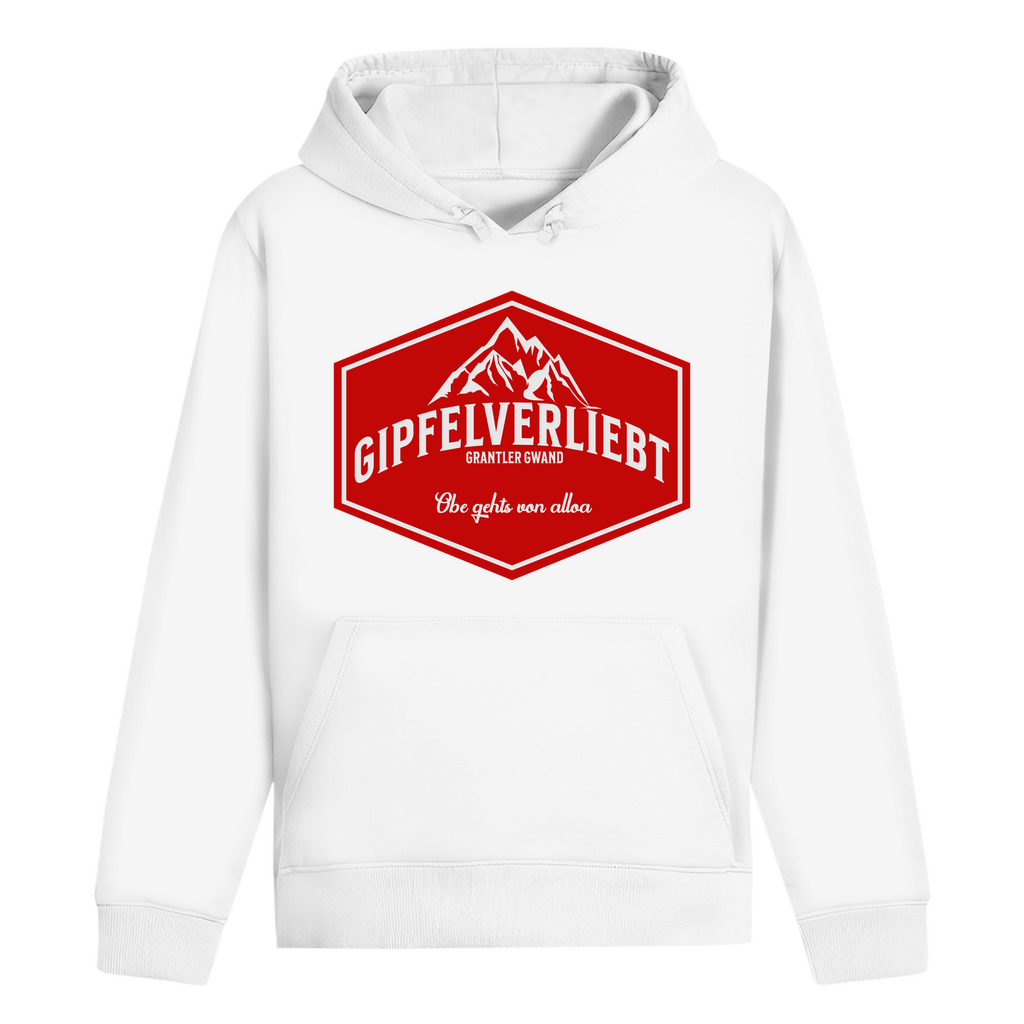 Bayerischer Hoodie Unisex - Gipfelverliebt Wappen- rot - Grantler Gwand