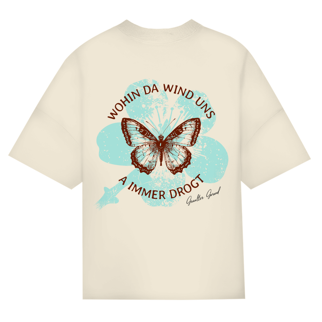 Bayerisches Oversize T-Shirt Frauen - Wohin da Wind uns a immer drogt - mint - Grantler Gwand