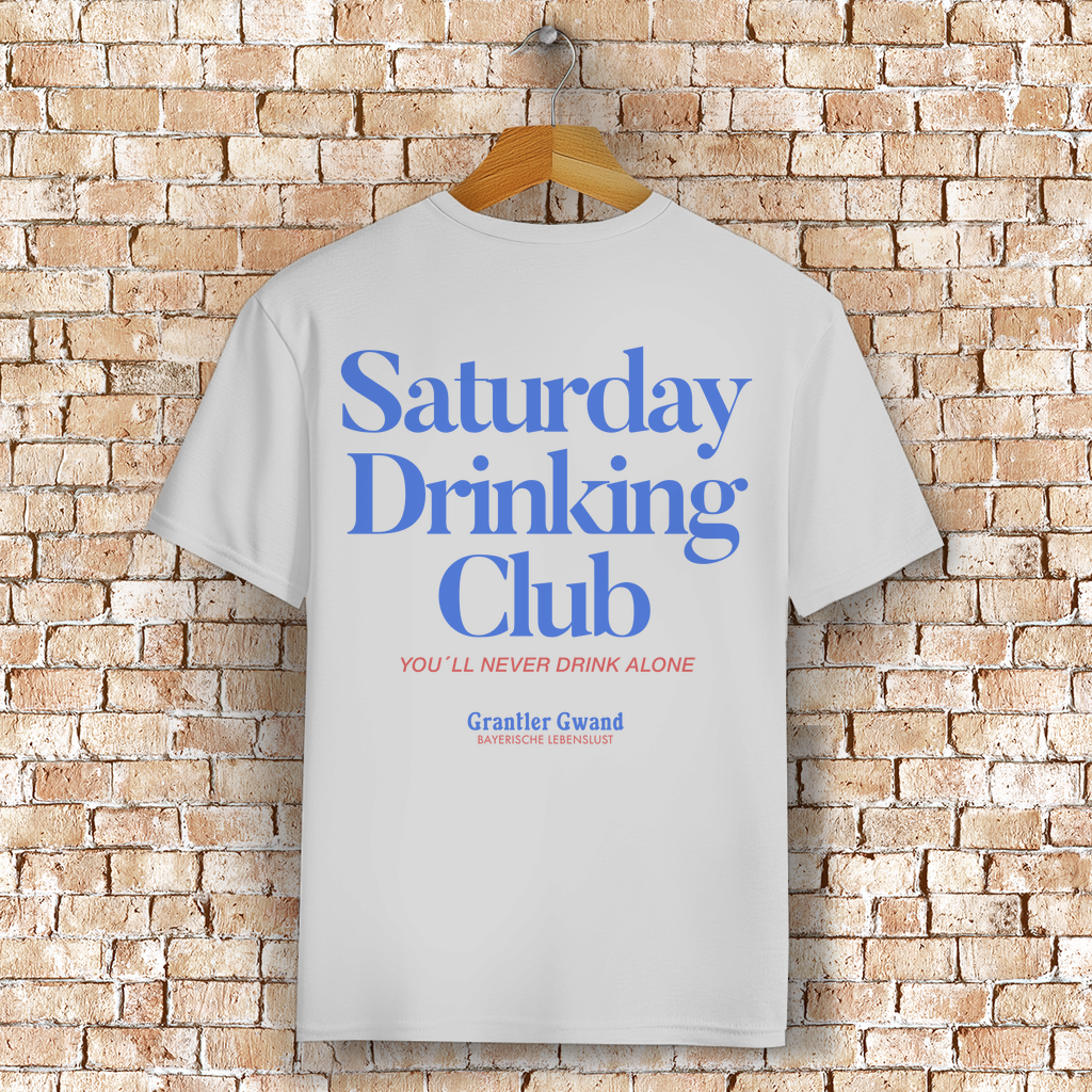 Bayerisches T-Shirt Unisex - Saturday Drinking Blau - Grantler Gwand