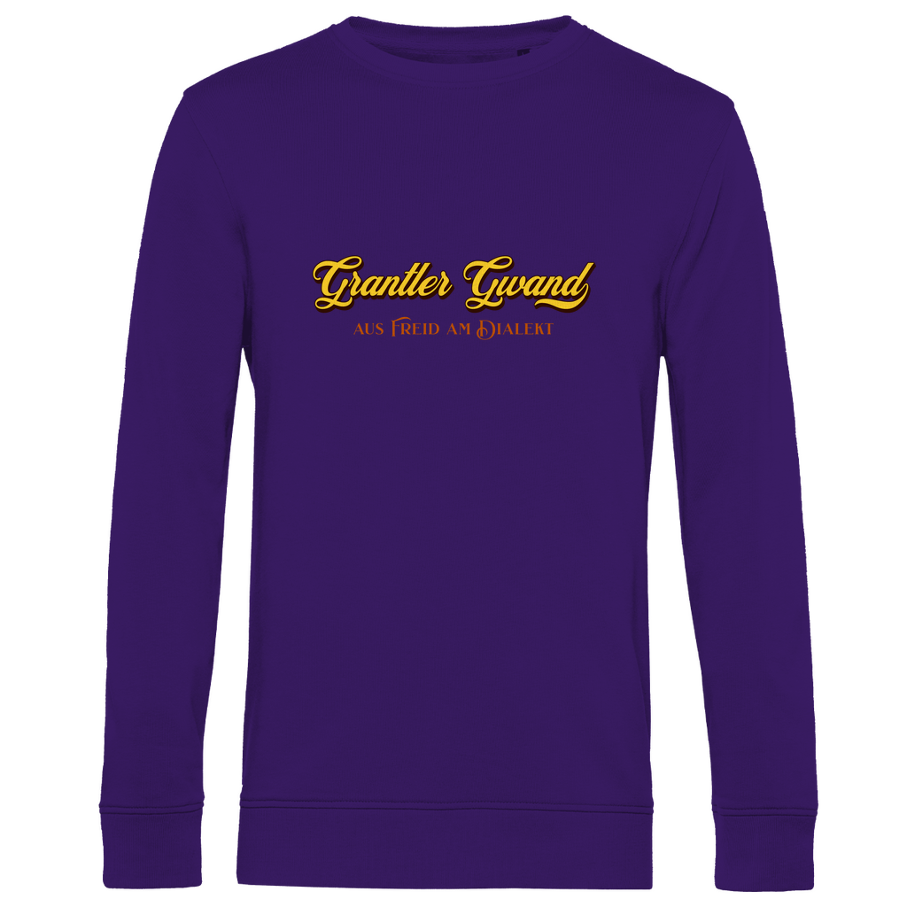 Bayerisches Herren Premium Bio Sweatshirt Grantler Gwand - aus freid am Dialekt - gold - Grantler Gwand