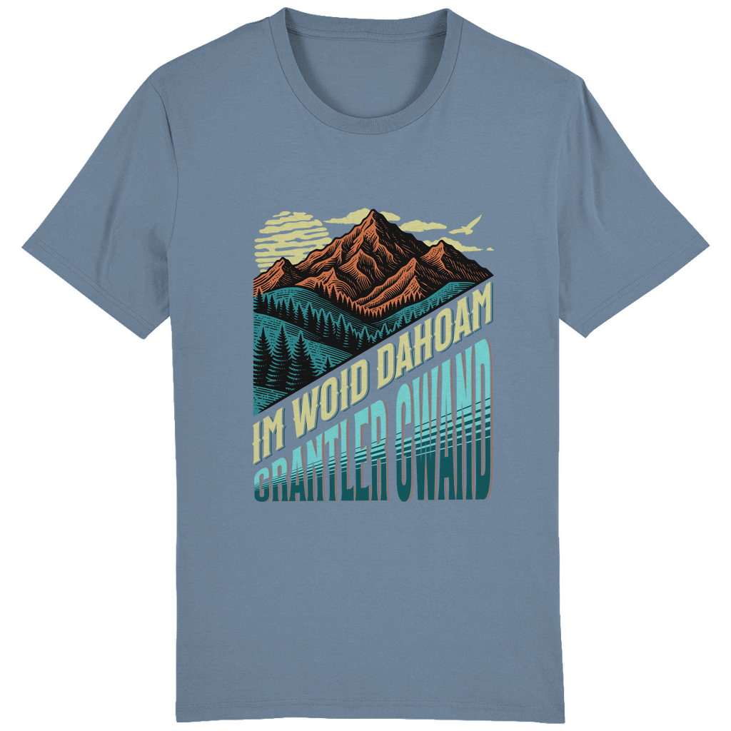 Bayerisches Herren T-Shirt Im Woid dahoam - grün - Grantler Gwand