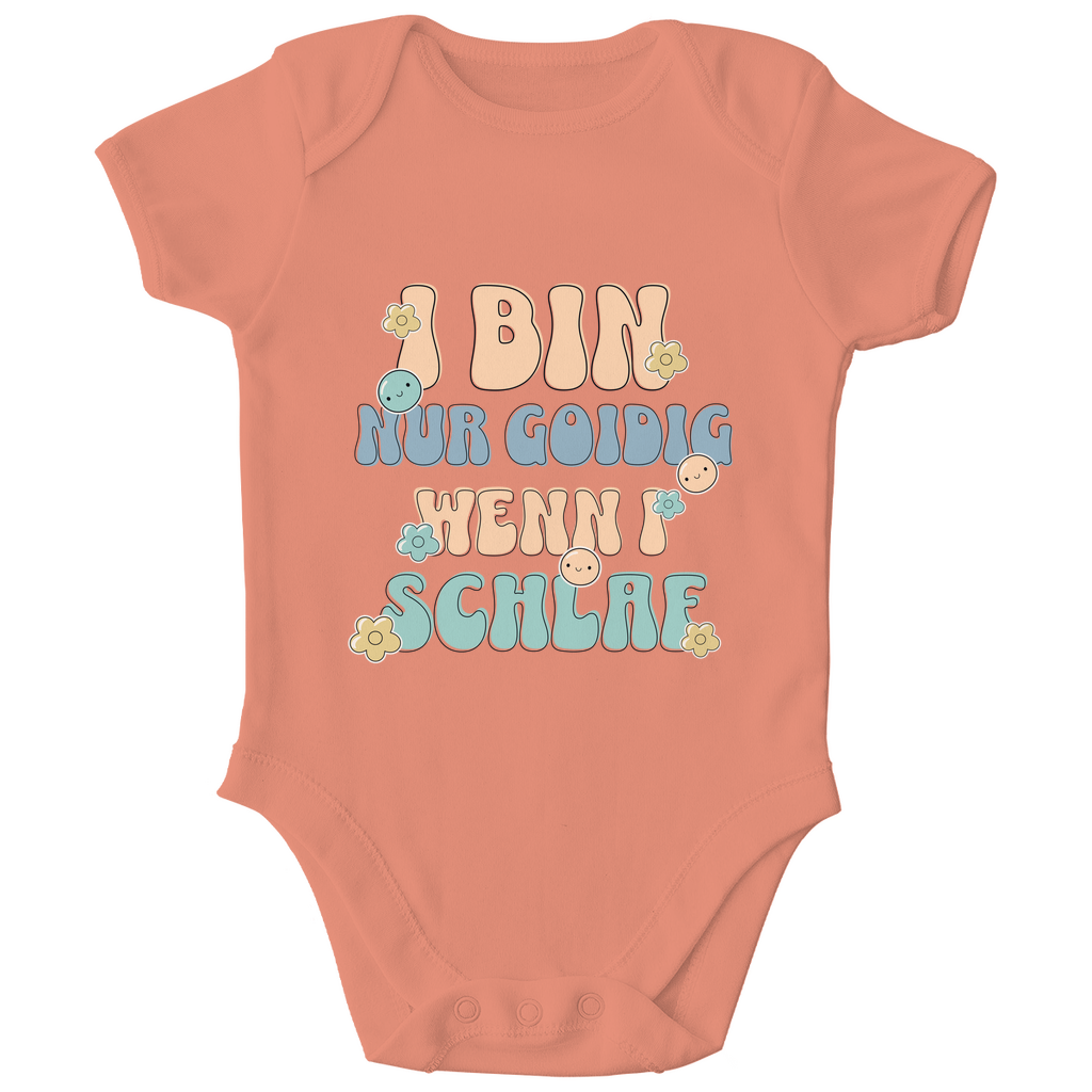 Bayerischer Baby Bio Body I bin nur goidig, wenn I schlaf - Grantler Gwand