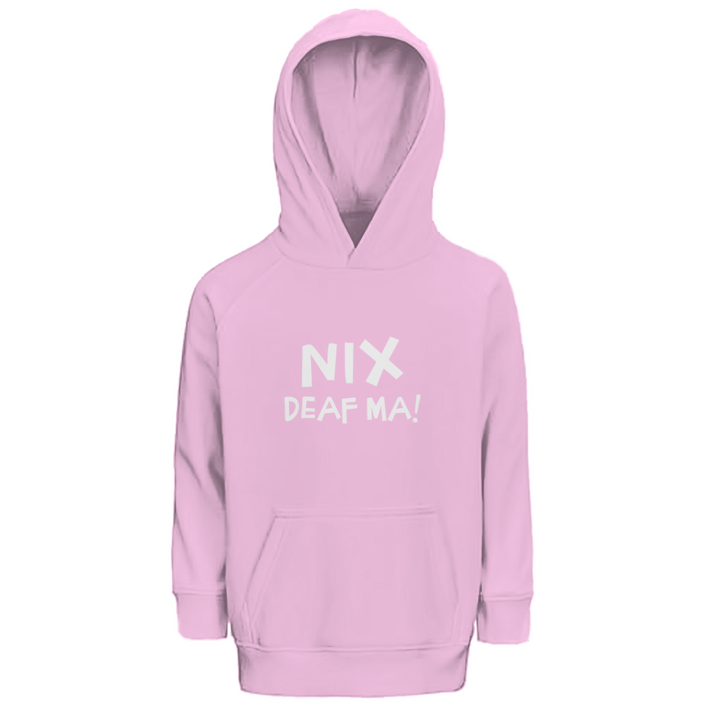 Bayerischer Kinder Premium Bio Hoodie Nix deaf ma - weiß - Grantler Gwand