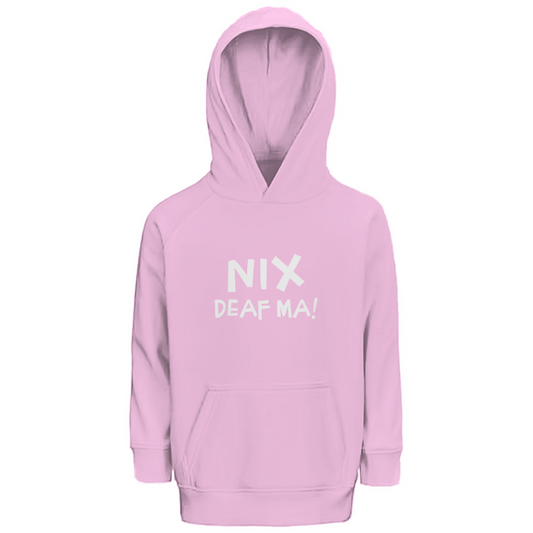 Bayerischer Kinder Premium Bio Hoodie Nix deaf ma - weiß - Grantler Gwand