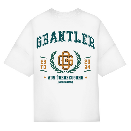 Bayerisches Oversize T-Shirt Männer - Grantler aus Überzeugung - grün/gold - Grantler Gwand