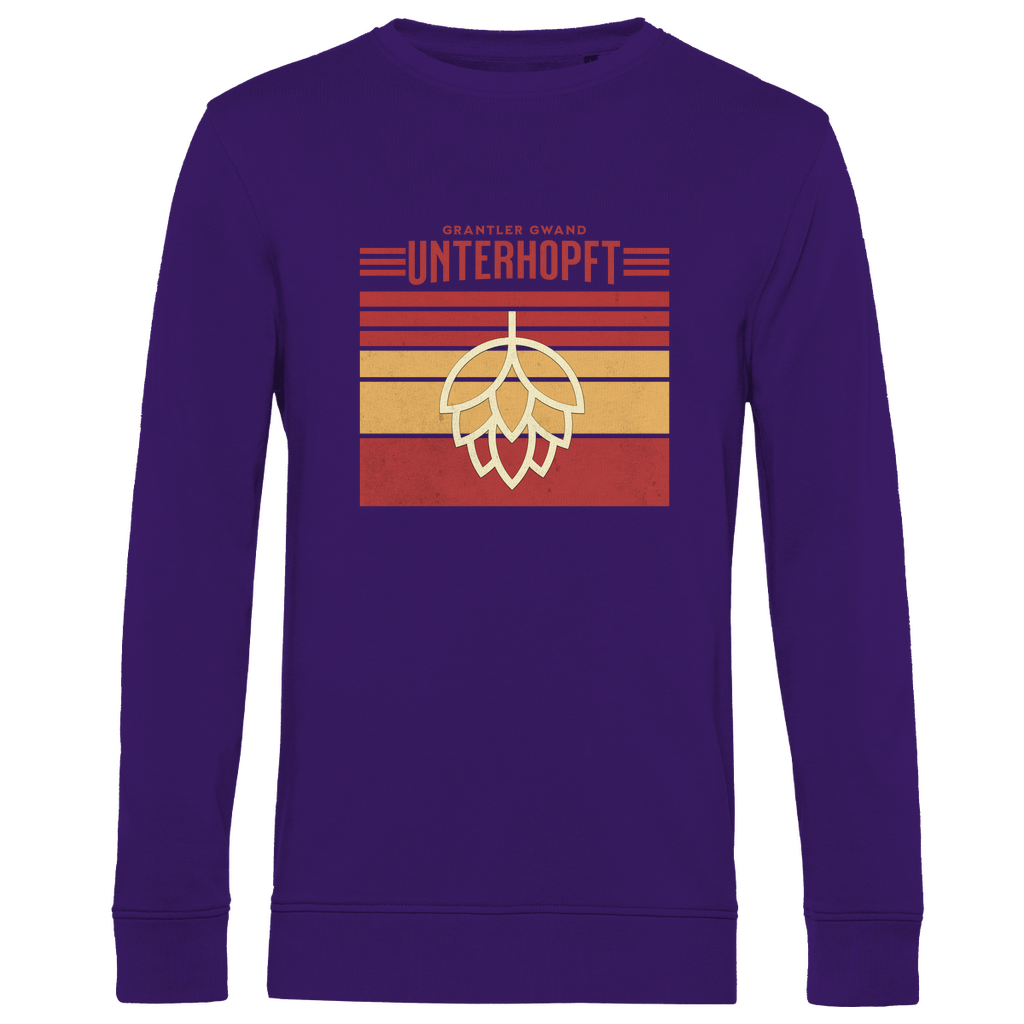 Herren Premium Bio Sweatshirt Unterhopft - rot