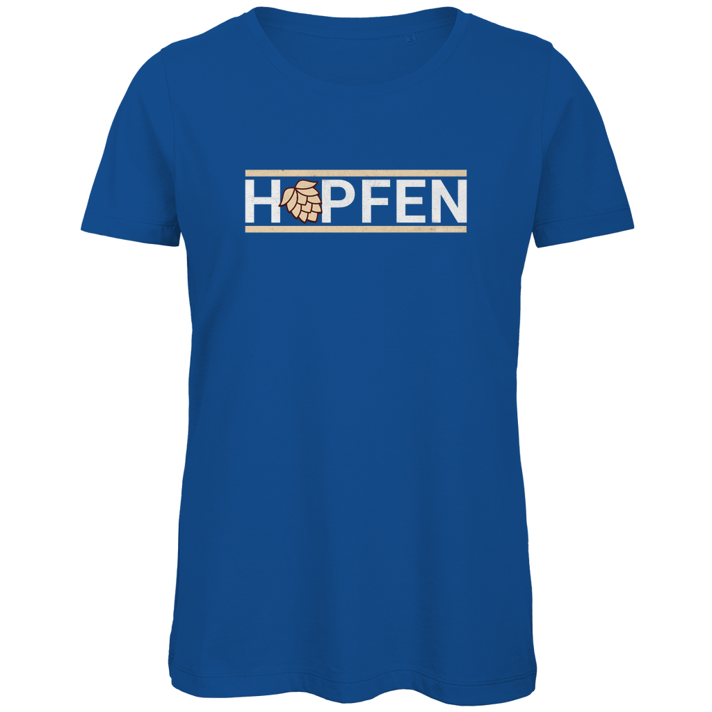 Bayerisches Damen Premium Bio T-Shirt Hopfen - gold - Grantler Gwand