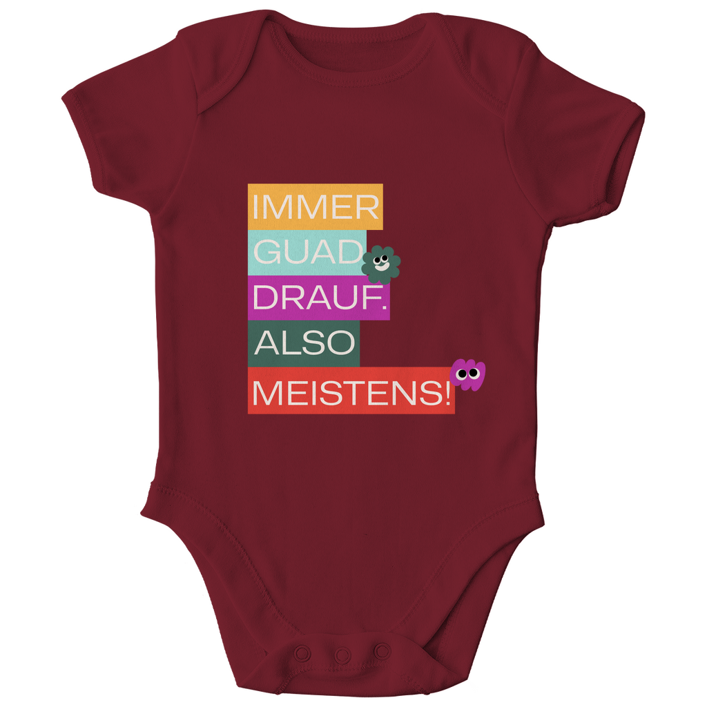 Bayerischer Bio Baby Body Immer guad drauf - Grantler Gwand
