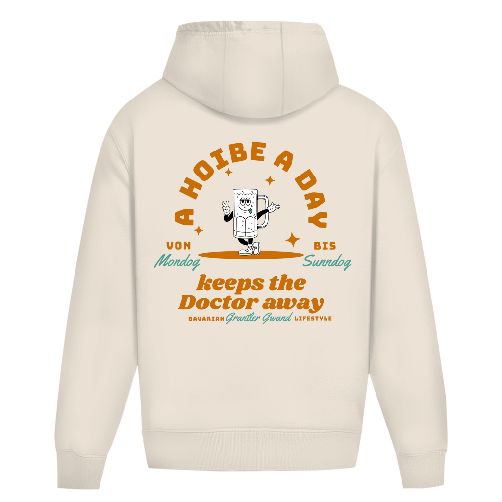 Bayerischer Heavy Oversize Hoodie Unisex - A Hoibe a Day keeps the Doctor away - Grantler Gwand