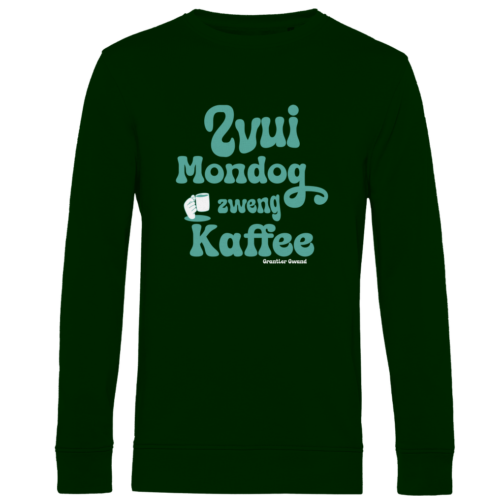 Herren Premium Bio Sweatshirt Zvui Mondog, zweng Kaffee - grün
